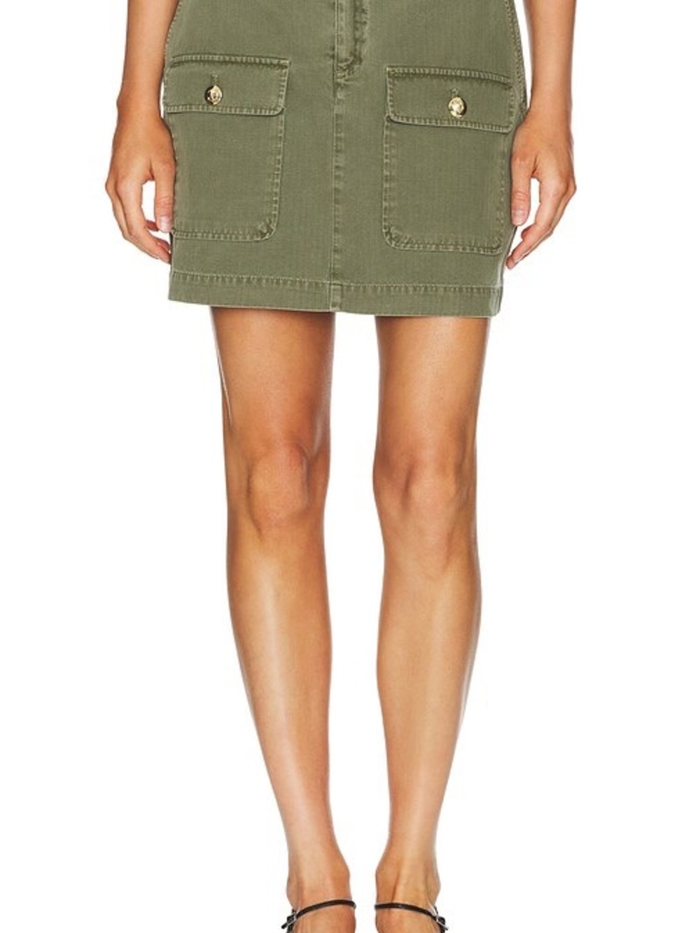 Anine Bing Aliza Mini Skirt in Army Green